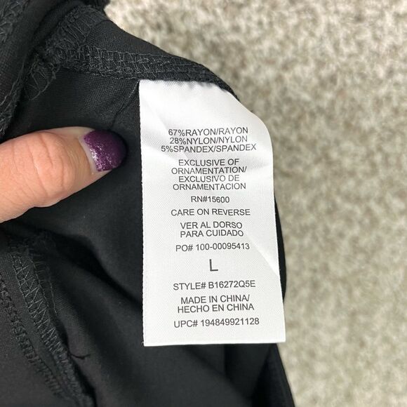 Democracy Leggings Women’s Large Glider Black Ponte Pull On - Picture 4 of 5